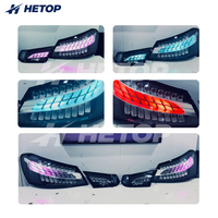 Feux arrière transparents HETOP W206 Classe E 2021-2023, feux arrière personnalisés spéciaux, couleur RGB transparente, feux arrière de voiture, feux de jour DRL pour Benz