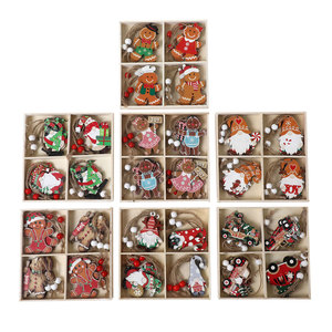 Hot Selling Small Wooden Hanging <b>Ornaments</b> Christmas New Year Decorations for <b>Tree</b> Decoration and Small Gifts - Product Image 3