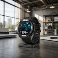 Reloj Inteligente KC82, GPS Airoha, Pantalla de 1.45 Pulgadas, Resistente a Golpes y Polvo, -30 ° C,HR BP SpO2, Llamadas Bluetooth, 650 mAh de Larga Duración en Espera, Multideporte