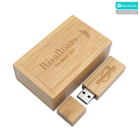 Clé USB en bois avec boîte clé USB U disque cadeau Logo personnalisé clé USB en bois vente en gros