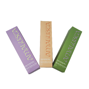 Custom paper cosmetic cube box packaging, coated paper packing box for Eyebrow Eyelash Growth Serum product