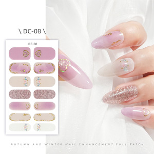 Nouveaux styles, designs métalliques, vente en gros, nouveaux autocollants pour ongles en gel UV, gel semi-durci, ongles autocollants à presser - Product Image 3