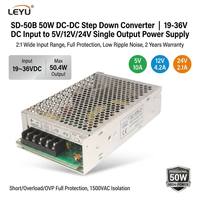 Convertidor CC-CC SD-50 de 50W, de 12V 24V 48V a 5V 12V 24V, de amplio rango, entrada 2 a 1, fuente de alimentación conmutada aislada, industrial