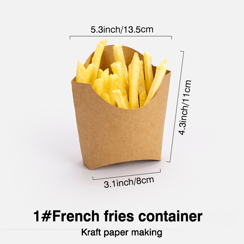 1# Caja para patatas fritas, 1000 unidades.