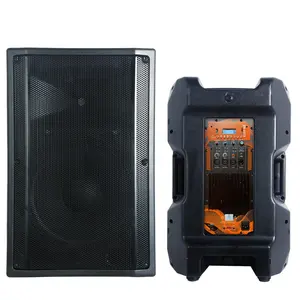 ซับวูฟเฟอร์ไร้สาย500W 15นิ้ว,ชุดคาราโอเกะ Active Pro DJ PA Sound System TWS + Mic + RC + FM + ECHO Bocina Parlant