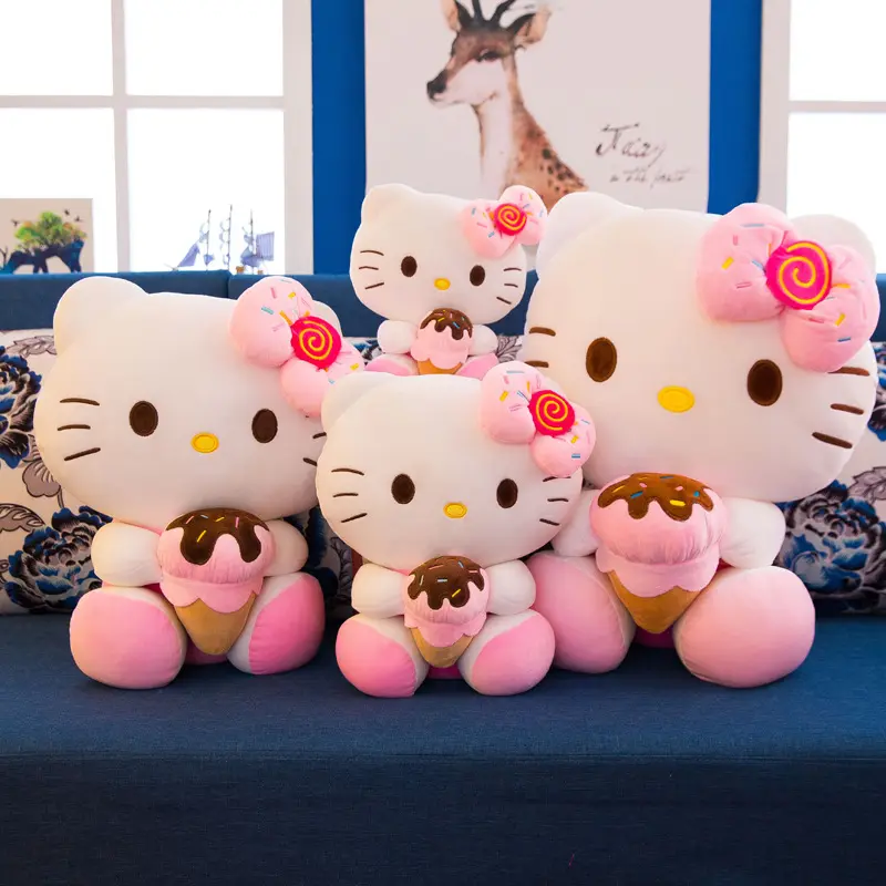 Famous Cartoon Kitty Dolls Best Selling Anime Figure Cartoon Character Plush Toys Kids Girls Gifts