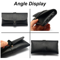 Étui à lunettes personnalisé en gros, étui de rangement portable en cuir PU de luxe avec logo personnalisé, anti-poussière pour lunettes de soleil