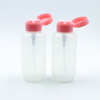 Flacon pompe en plastique de 100 ml pour dissolvant de vernis à ongles, avec bouchon et tête de pompe à pression pour liquides, acétone, alcool, nettoyant maquillage, cosmétiques