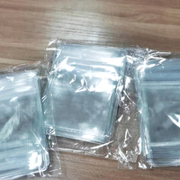 Sac de rangement pour bijoux en PVC transparent personnalisé, durable, anti-oxydation, auto-scellant, emballage argenté, couleur et taille personnalisées, imperméable
