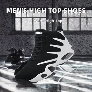 Zapatillas de Baloncesto Retro de Caña Alta para Hombre con Logotipo Personalizado, Zapatillas de Moda Suaves para Otoño, Transpirables, de Piel Sintética, para Correr y Caminar - Product Image 2
