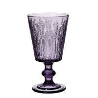 Verre à vin vintage en relief épais de couleur lavande violette créative pour mariage, gobelet à eau