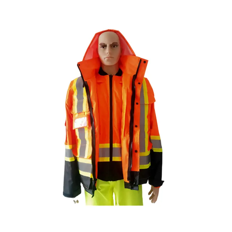 7-IN-1 Werkslieferung Großhandel preisgünstige Arbeitskleidung reflektierende Jacke