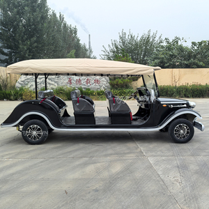 <b>8</b> Seater Black Retro Electric Vintage Classic Car With Waterproof Canopy Sightseeing Shuttle Vehicle For Scenic Spots - Product Image 5