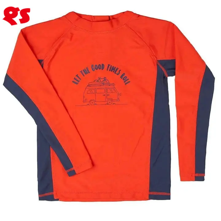 Costume da bagno per bambini di nuova concezione sport Upf50 + anti-uv Baby Rash Guard Crop Top rash guard sublimato