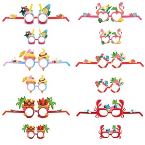 Fun Kids Summer Party Gafas de papel hawaianas para Halloween y April Fool's Day Beach Fancy Props - Product Image 5