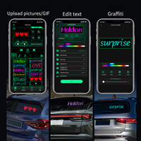 64*20 Accessoires de voiture Led Matrix Pixel Panel Diy RGB App + Télécommande Programmable Devil Eyes Indicator Light Truck Led Lights