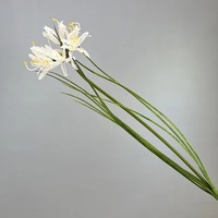 Lys artificiel réaliste Lycoris Radiata à tige unique en plastique, fleur de lys araignée faite à la main pour la décoration florale de mariage