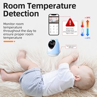 Cámara Inteligente para Bebés 5G con 2K HD 3.2MP, Aplicación con Canciones de Cuna y Monitoreo de Temperatura, Alerta de Llanto de Bebé, Vigilancia