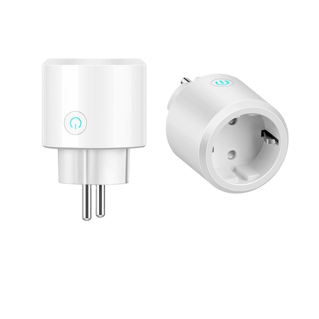 Matter Smart Socket EU Plug with Power Monitor, HomeKit Alexa Google Voice Remote Control, Wireless Smart Outlet