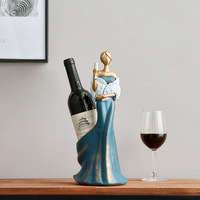 Moderner Luxuriöser Blauer Kunst-TV-Schrank mit Weinregal aus Kunstharz für Wohnzimmerdekoration, Elegantes Jubiläumsgeschenk für den Eingangsbereich