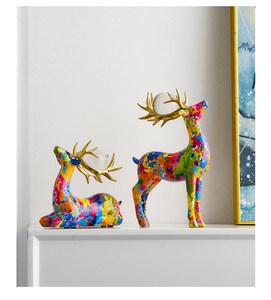 Creatividad arte moderno colorido querido estatua comedor decoración Graffiti adornos de oficina impresión resina decoración del hogar artesanías - Product Image 6