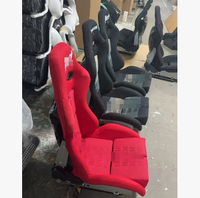 Siège baquet de simulation de course en suède avec rail coulissant pour accessoires automobiles, siège de course original réglable