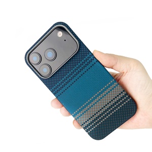 Magnetic Wireless Charging Compatible Luxury Real Aramid Fiber Phone <strong>Case</strong> for iPhone 16 <strong>15</strong> 14 13 <strong>Pro</strong> Max Ultra-Thin Cover - Product Image 6