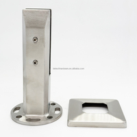 Rampe en verre sans cadre en acier inoxydable réglable avec des caractéristiques résistantes à l'eau et à la rouille pour balcon, escalier, piscine extérieure