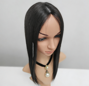 Peluca de Cabello Humano Natural de 16 Pulgadas con Clip, Color Negro Marrón Natural, Ligera, Transpirable, Entrega Rápida - Product Image 5