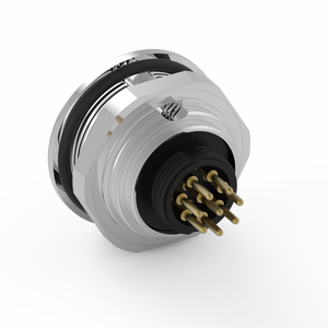 Wholesale Manufacturer Ip67 M12 8 Pin Rear Lock Female Connector Oem Waterproof 4A - Product Image 1