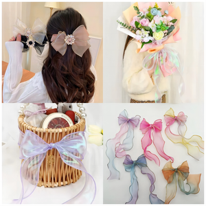 Bracelet ruban de soie ruban de satin utilisé pour les fleuristes matériel d'emballage de fleurs fraîches cadeaux de ruban de vague florale - Product Image 4