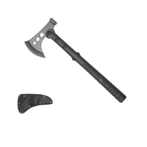 Hache de survie multi-outils de haute qualité pour l'extérieur, hache en acier au carbone, manche en plastique nylon, hache en acier Damas pour le camping et la coupe - Product Image 5