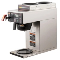 Cafetière expresso américaine professionnelle en acier inoxydable, système de filtration double pot électrique, fonction maintien au chaud, affichage numérique, tension universelle