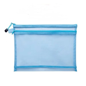 Mini không thấm nước trong suốt PVC với lưới du lịch mỹ phẩm rõ ràng trang điểm Túi với dây kéo túi vệ sinh cá nhân - Product Image 1