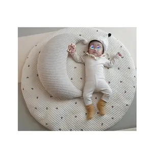 60 * 25厘米软棉婴儿睡月枕儿童新生儿INS设计纯棉月枕