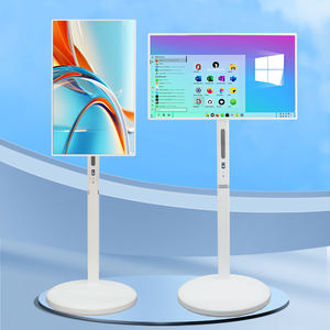 Layar sentuh 27 inci portabel, dudukan lantai TV interaktif cerdas Wifi Android pintar dapat dipindah untuk Gym - Product Image 1