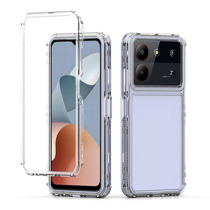 3 in1 Anti-ingiallimento trasparente cristallo trasparente acrilico trasparente 360 Cover custodia del telefono cellulare per ZTE Blade <span class=keywords><strong>A54</strong></span> - Product Image 6