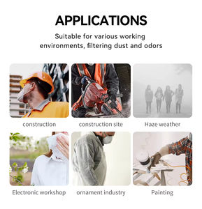 Masker CE FFP2 KN95 sekali pakai, Respirator anti debu keamanan industri dengan katup pernapasan bersertifikat EN149 - Product Image 5