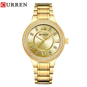 CURREN 9004 Cute Rose Gold <strong>Lady</strong> Quartz <strong>Watch</strong> New Arrival Stainless Steel Band Water Resistant <strong>Bling</strong> Rohs Leisure <strong>Watch</strong> Design - Product Image 3