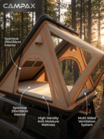 Tente de toit triangulaire pour 4 personnes, en aluminium nid d'abeille, ouverture rapide, 4 saisons, pour 4x4, Dachzelt