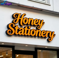 Lettres en acier inoxydable personnalisées avec éclairage LED intégré, façade en acrylique, éclairage frontal, commande à distance Homekit, signalétique pour maison, bureau, magasin, centre commercial, hôtel
