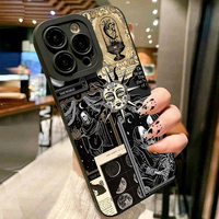 Funda Protectora para Teléfono Móvil con Diseño de Calavera, Sol y Luna, Impresión de Pupilas, TPU Antigolpes, para iPhone 11 12 13 14 15 16, Venta al Por Mayor de Fábrica