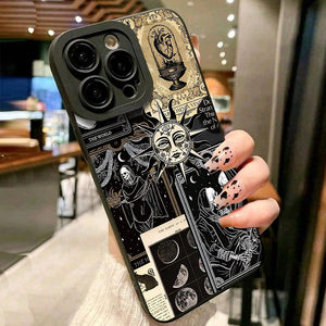 Coque <span class=keywords><strong>de</strong></span> téléphone portable antichoc en TPU avec impression Œil <span class=keywords><strong>de</strong></span> crâne Soleil Lune <span class=keywords><strong>pour</strong></span> iPhone 11 12 13 14 15 16 – Vente en gros usine - Product Image 2