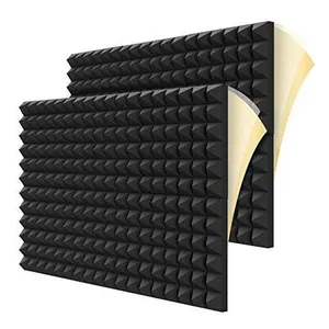 Lot de 12 panneaux acoustiques insonorisants 50cm x 50cm insonorisants pour mur, studio de télévision, pyramide sonore, mousse