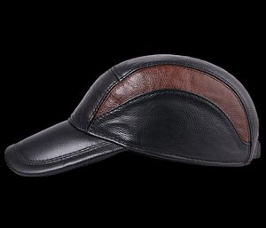 A020701 Gorra de Béisbol de Cuero Vacuno Genuino para Hombre, Estilo Informal, Transpirable e Impermeable, Gorra Cálida de Invierno para Uso en Exteriores y Negocios - Product Image 2