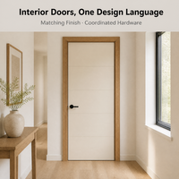 Lemari Pakaian Walk-in Modern dengan Pintu Geser Motif Kayu Oak dan Lampu LED untuk Proyek Vila
