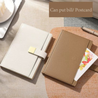 Carnet de notes professionnel en cuir PU souple A5 avec logo personnalisé, couverture magnétique épaisse, boucle métallique multicolore et attache pour stylo