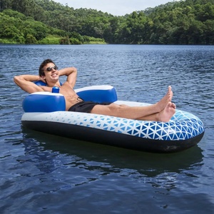 OEM Factory Price of Indigo Wave Pool Lounge <b>Float</b>, 72 Inches Inflatable Pool <b>Float</b> Lounge With Cup Holder <b>for</b> <b>Adults</b> <b>Swimming</b> - Product Image 5