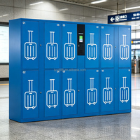 Casillero Inteligente Comercial para Almacenamiento de Equipaje, Gabinete de Equipaje Seguro de Autoservicio para Aeropuerto, Hotel, Estación de Tren