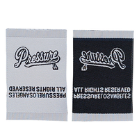 Étiquettes tissées lavables personnalisées avec logos de marque Bord découpé au laser pour vêtements, chaussures et sacs fabriqués à partir d'étiquettes de vêtement